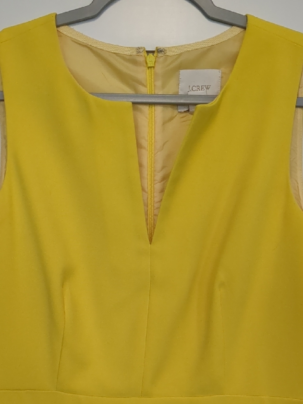J. Crew Bright Yellow Sleeveless Midi Sheath Dress - Picture 3 of 11